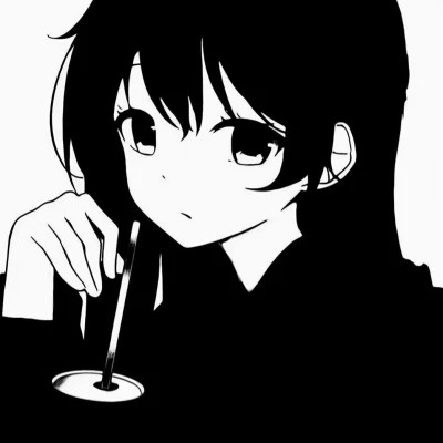 高质量漫画头像黑白女生动漫