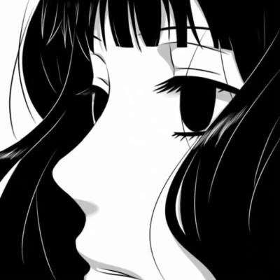 高质量漫画头像黑白女生动漫