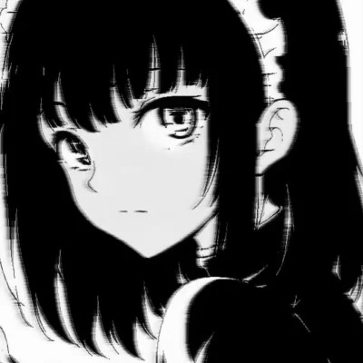 高质量漫画头像黑白女生动漫