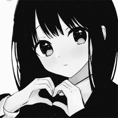 高质量漫画头像黑白女生动漫