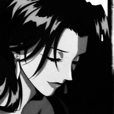 高质量漫画头像黑白女生动漫