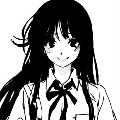 高质量漫画头像黑白女生动漫