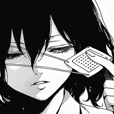 高质量漫画头像黑白女生动漫