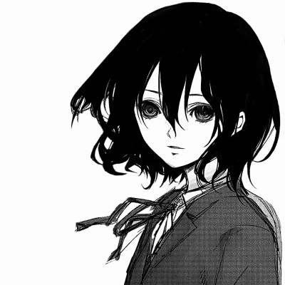 高质量漫画头像黑白女生动漫