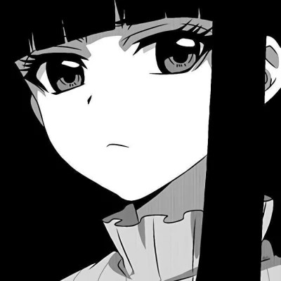 高质量漫画头像黑白女生动漫