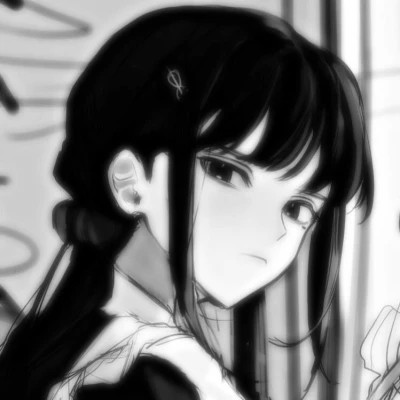 高质量漫画头像黑白女生动漫