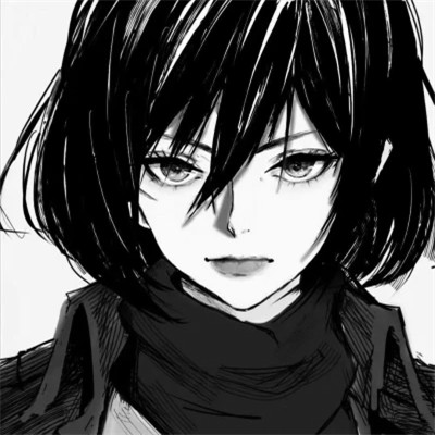 高质量漫画头像黑白女生动漫