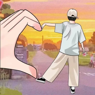 超级好看的插画情侣头像