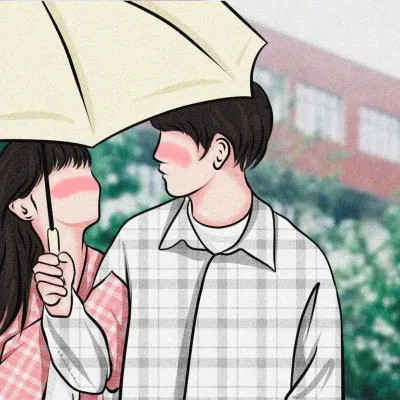 超级好看的插画情侣头像