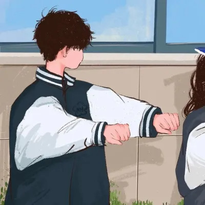 超级好看的插画情侣头像