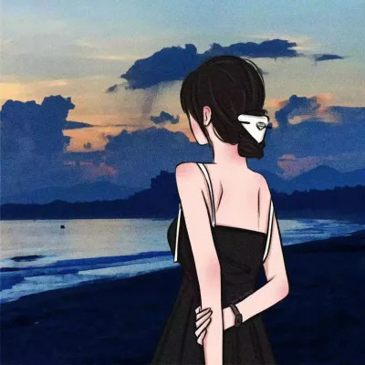 超级好看的插画情侣头像