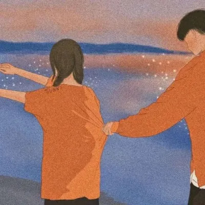 超级好看的插画情侣头像