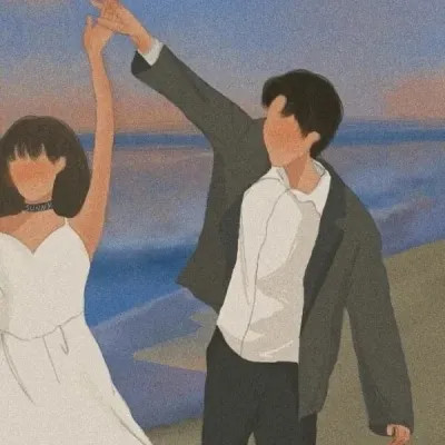 超级好看的插画情侣头像