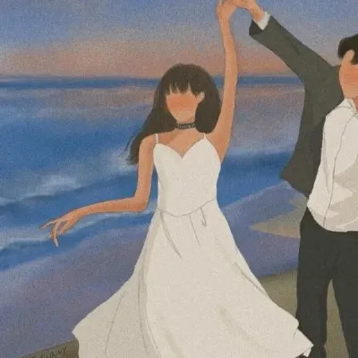超级好看的插画情侣头像