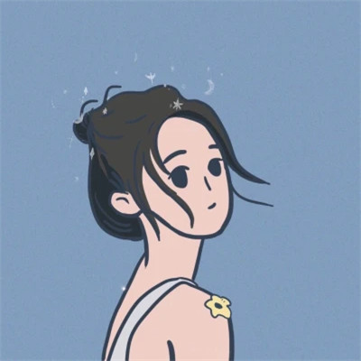 插画情头一对两张水彩