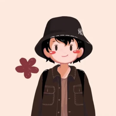 插画情头一对两张水彩