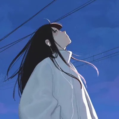 插画情头一对两张水彩