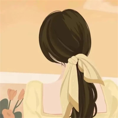 插画情头一对两张水彩