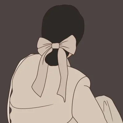 插画情头一对两张水彩