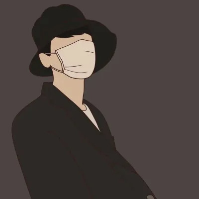插画情头一对两张水彩