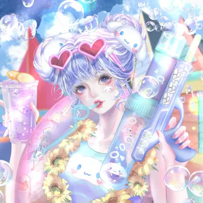 单人多张唯美最火手绘闺蜜头像