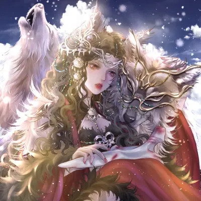 女生头像闺蜜头像手绘超仙图片