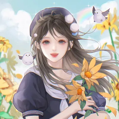 闺蜜头像手绘简约卡通高清
