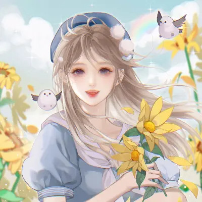闺蜜头像手绘简约卡通高清