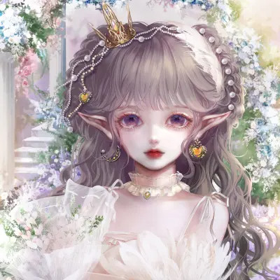 手绘温柔治愈闺蜜头像