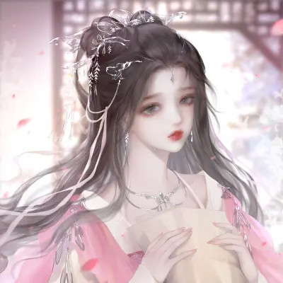 手绘温柔治愈闺蜜头像
