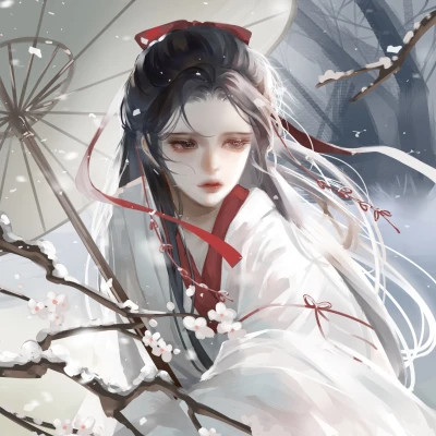 2025最近很火的手绘头像女闺蜜