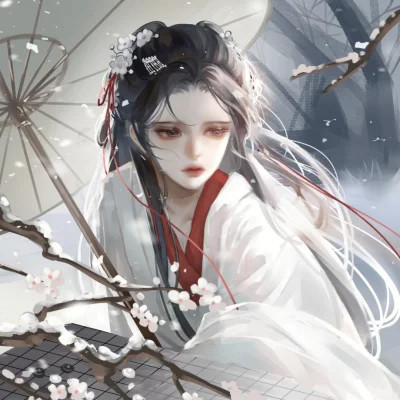 2025最近很火的手绘头像女闺蜜