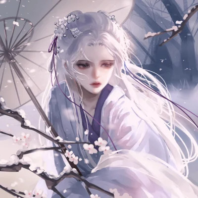 2025最近很火的手绘头像女闺蜜
