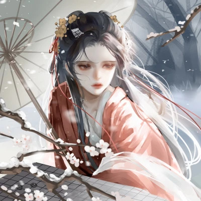 2025最近很火的手绘头像女闺蜜