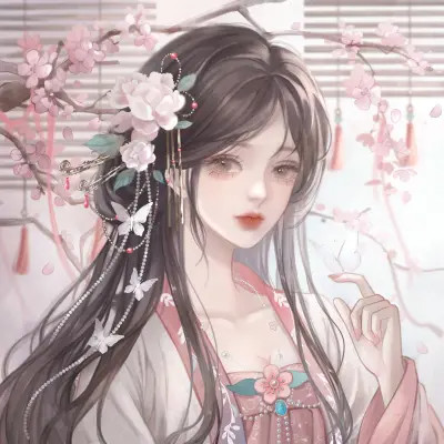高颜值稀有闺蜜头像动漫