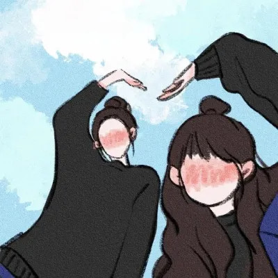 闺蜜头像动漫少女心