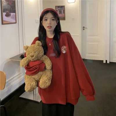 女生头像真人红色系高清图片