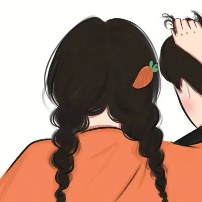 可爱手绘情侣头像简单干净