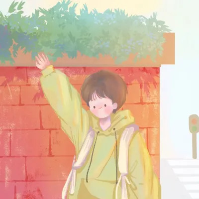 可爱手绘情侣头像简单干净