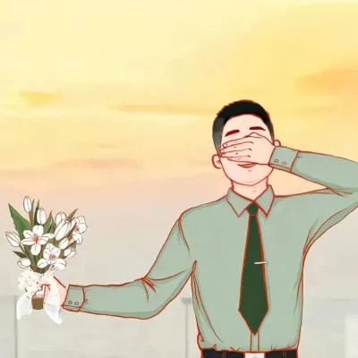可爱手绘情侣头像简单干净