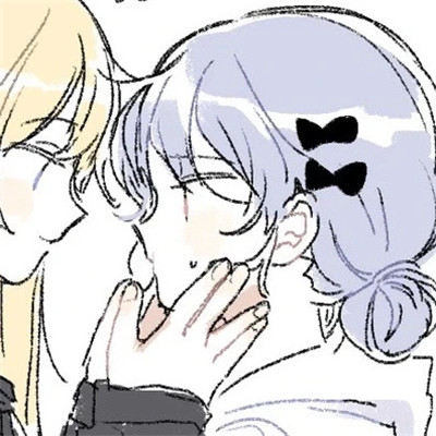 简单漂亮动漫少女心闺蜜头像
