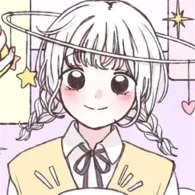 简单漂亮动漫少女心闺蜜头像