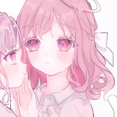 简单漂亮动漫少女心闺蜜头像