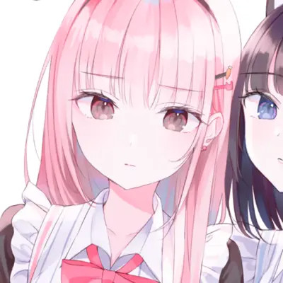简单漂亮动漫少女心闺蜜头像