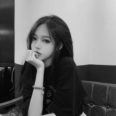 优质黑白系女生头像真人