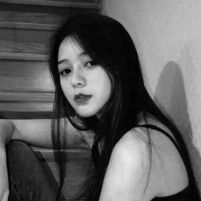 唯美黑白美女头像