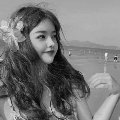 唯美黑白美女头像