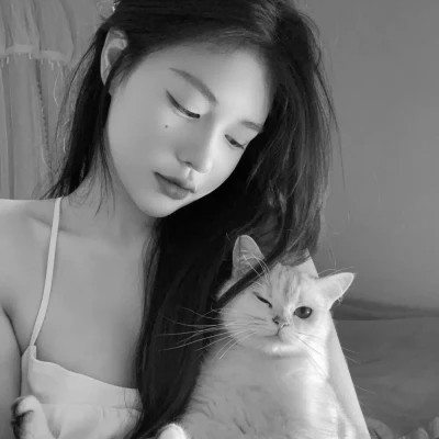 唯美黑白美女头像