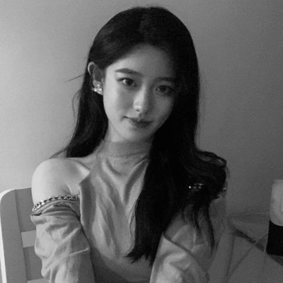 唯美黑白美女头像