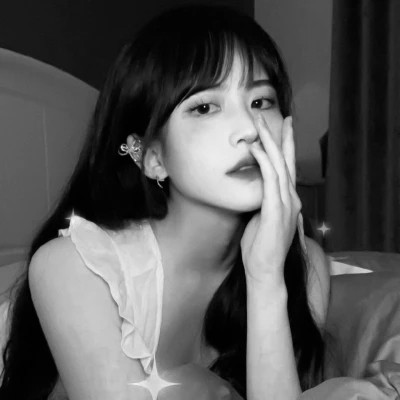 唯美黑白美女头像